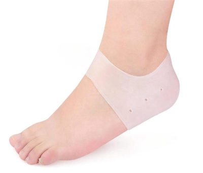 Silikon Topuk Çorabı Beyaz Renk Bx40