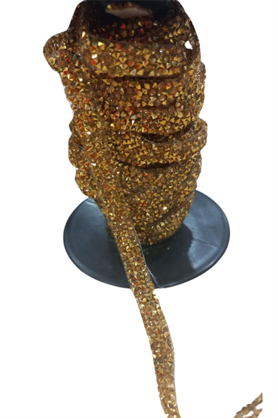 Silikonlu Yapıştırma Taş 1 Cm Gold 1 Metre