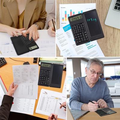 Silinebilir LCD Yazı Tabletli,Kalemli Katlanabilir Bilimsel Hesap Makinesi (3936)