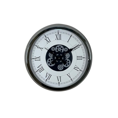 Silver Empire 60 Cm Çarklı Krom Duvar Saati