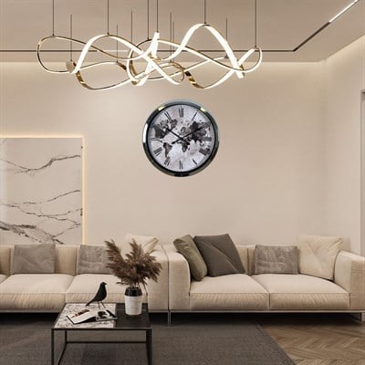Silver Legacy World 60 x 60 Cm Metal Duvar Saati