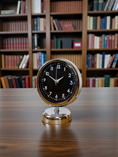 Silver Night 25 x 20 Cm Krom Zarif Masa Saati