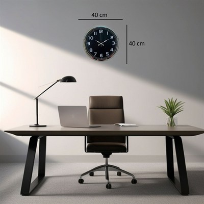 Silver Shadow 40 Cm Metal Duvar Saati