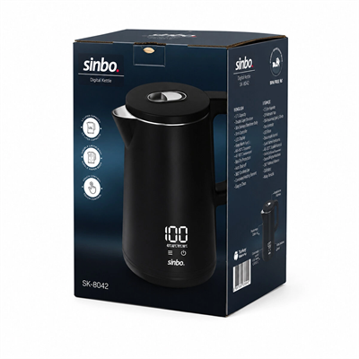 Sinbo 1.8 Litre Dijital Kettle - Dokunmatik Ekranlı - Akıllı Su Isıtıcısı