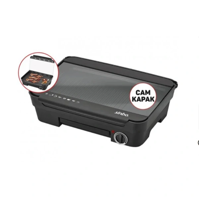 Sinbo Elektrikli Izgara Cam Kapaklı