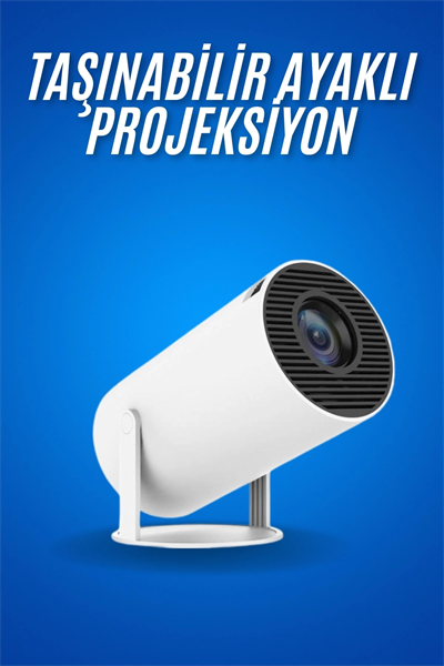 Sinema Projektörü Android HDMI USB WİFİ Ses Çıkışlı Ayaklı Projeksiyon Taşınabilir