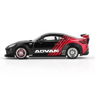 Sıvı Kristal Mavi 1:64 Ölçek Metal Toyota GR86 LB Nation Advan Model Araba BX-313388