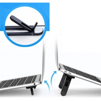 Siyah 2 Kademeli Katlanabilir ve Yapışkanlı Laptop Standı