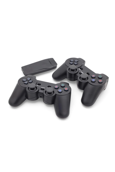Siyah 2.4G kablosuz oyun kolu gamepad çiftli set Bluetooth özelliği olmadan - Elektronik
