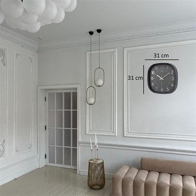 Siyah 31 Cm Dekoratif Duvar Saati