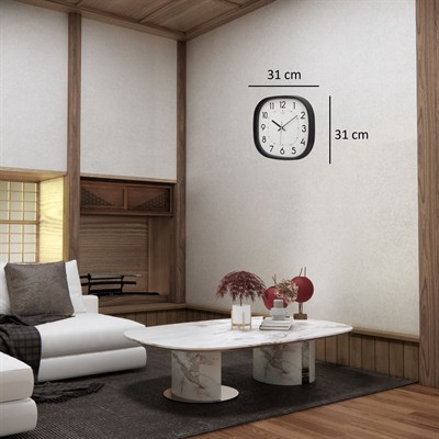 Siyah 31 Cm Modern Stil Duvar Saati