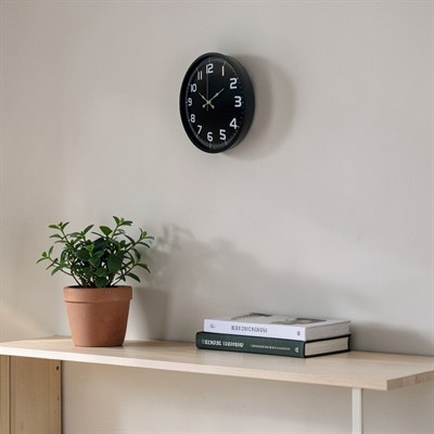 Siyah 36 Cm Modern Duvar Saati