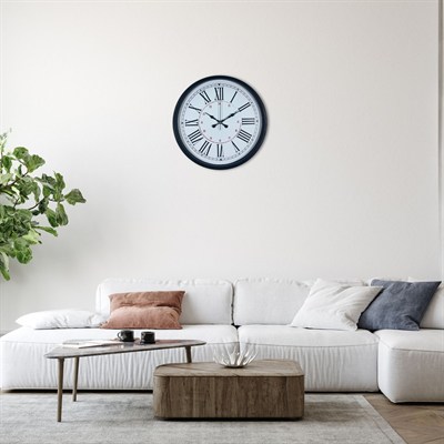 Siyah 36 Cm Roma Rakamlı Duvar Saati