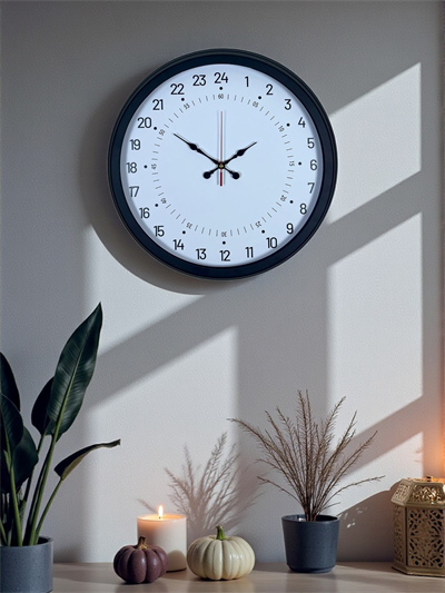 Siyah 40 Cm Metal 24 Saat Göstergeli Özel Tasarım Duvar Saati