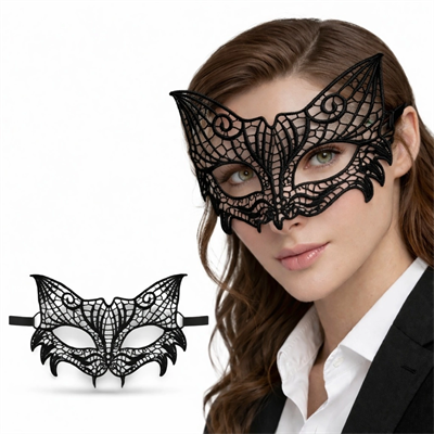 Siyah Dantel Venedik Maskesi Kadın – Zarif Parti & Balo Maskesi 3 No