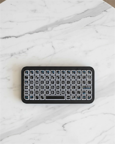 Siyah Kablosuz Mini RGB Işıklı Klavye Bluetooth 5.2 İnce Tasarım