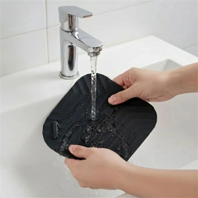 Siyah Kare Evye Gider Koku Önleyici Silikon Mat – Lavabo Süzgeç Ve Haşere Engelleyici Bx40