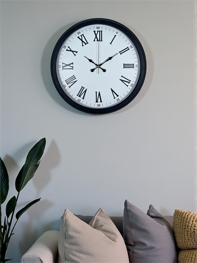 Siyah Klasik & Şık 40 Cm Metal Duvar Saati