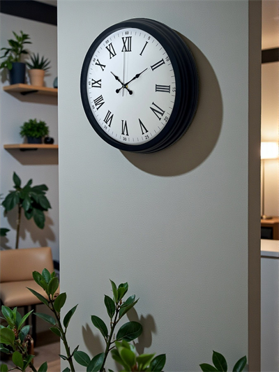 Siyah Klasik & Şık 40 Cm Metal Duvar Saati