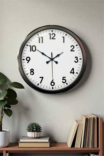 Siyah Klasik 52 Cm Modern Duvar Saati