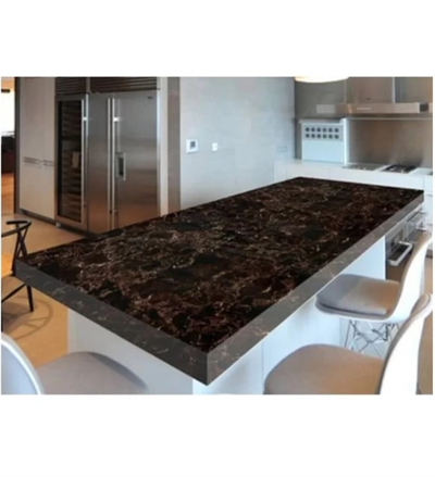 Siyah Mermer Desenli Yapışkanlı Tezgah Folyosu (3 Mt.x 60 Cm)