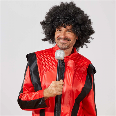 Siyah Renk Kıvırcık Afro Bonus Peruk Bx40