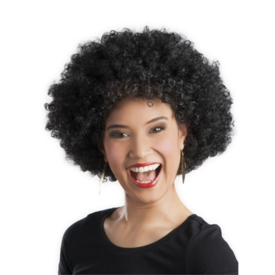 Siyah Renk Kıvırcık Afro Bonus Peruk Parti Peruğu Bx40