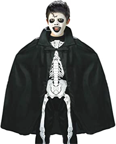 Siyah Renk Yakalı Halloween Pelerini 90 Cm Bx40