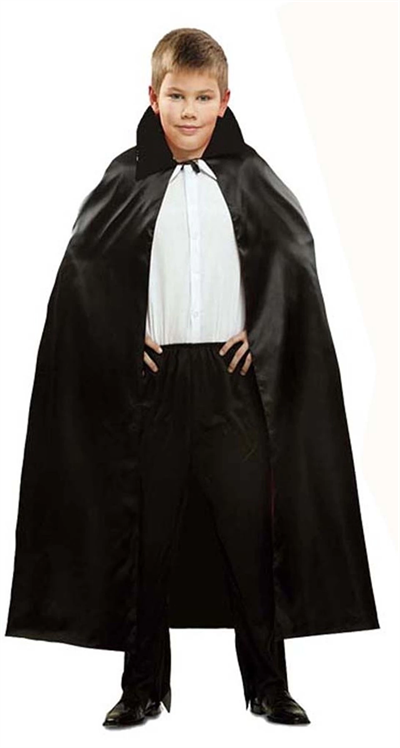 Siyah Renk Yakalı Halloween Pelerini 90 cm