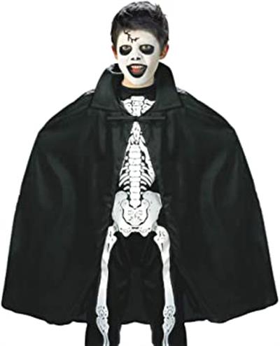 Siyah Renk Yakalı Halloween Pelerini 90 cm (3936)