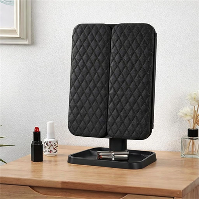 Siyah Renkli 2 Kapaklı,3 Farklı Dokunmatik Led Ayarlı Usb Şarj İle Şarj Olabilen Makyaj Aynası Bx40