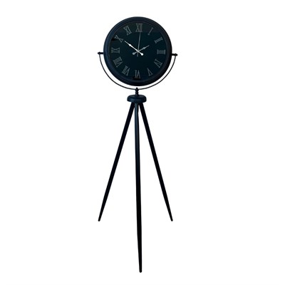 Siyah Roma Aynalı Tripod 150 x 45 Cm Ayaklı Saat