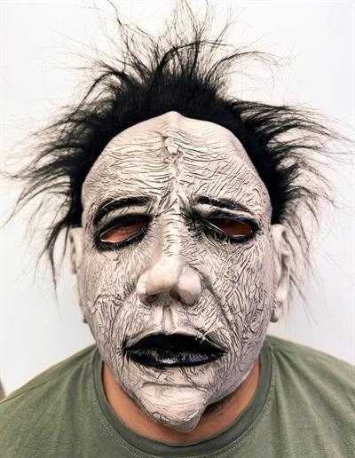 Siyah Saçlı Michael Myers Lateks Yüze Tam Yapışan Et Maske Korku Maskesi (3936)