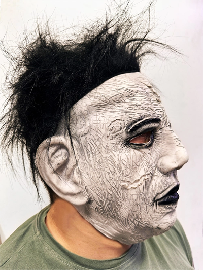 Siyah Saçlı Michael Myers Lateks Yüze Tam Yapışan Et Maske Korku Maskesi Bx40