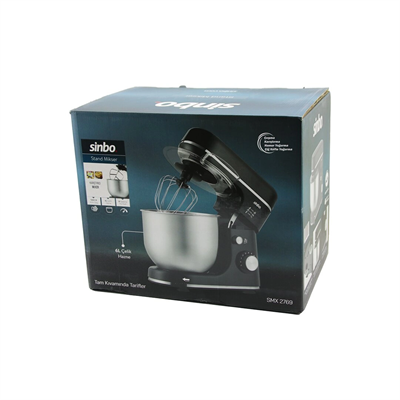 Siyah Standlı Mikser Çırpıcı - Hamur Yoğurucu - Karıştırıcı 8 Kademe Hız Ayar 6l Çelik Hazne 1300w Smx-2769 Bx40
