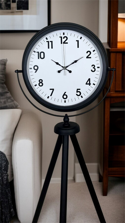 Siyah Tripod Ayaklı Dekoratif Saat