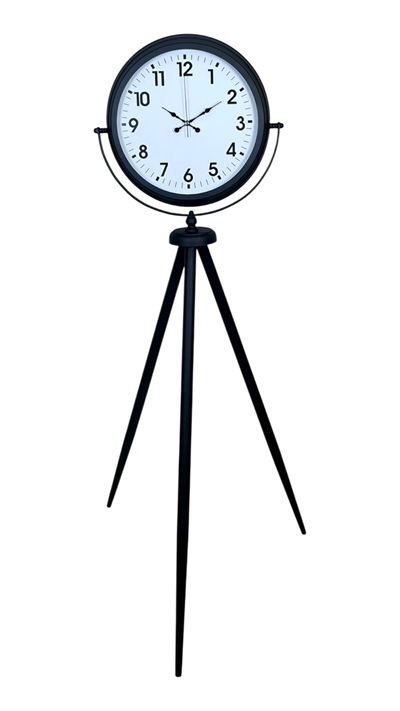 Siyah Tripod Ayaklı Dekoratif Saat
