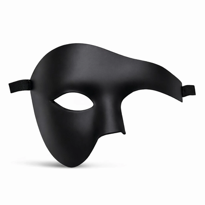 Siyah Yarım Erkek Maske – Phantom Parti  Balo Maskesi
