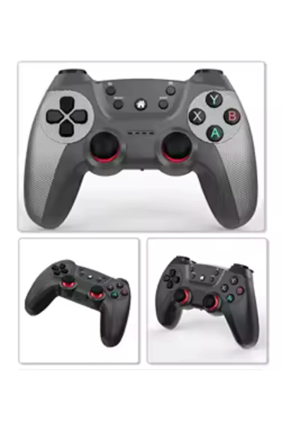 Siyah bluetooth bağlantılı kablosuz gamepad PC uyumlu garantisiz 1 adet - Elektronik