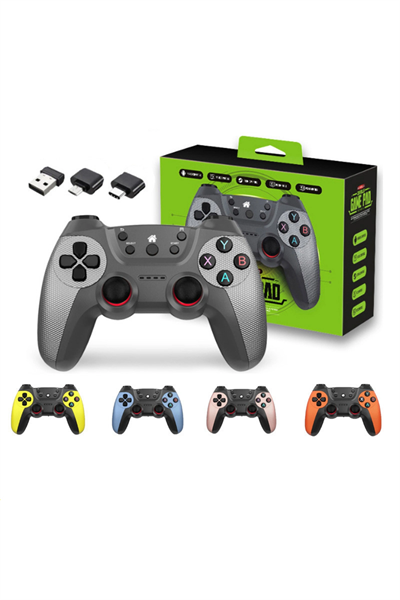 Siyah bluetooth bağlantılı kablosuz gamepad PC uyumlu garantisiz 1 adet - Elektronik