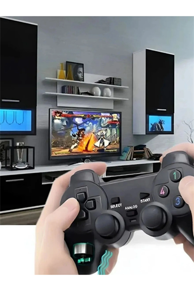 Siyah kablolu çift motorlu titreşimli joystick PC uyumlu USB bağlantılı 1 yıl garantili