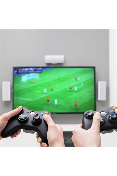 Siyah kablosuz joystick PC uyumlu titreşimli oyun kolu Bluetooth bağlantılı - Elektronik