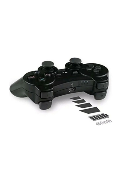 Siyah wireless joystick hızlı şarj özellikli Playstation 3 uyumlu 1 yıl garantili
