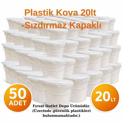 Sızdırmaz Kapaklı Plastik Kova 20lt x 50 Adet (outlet)