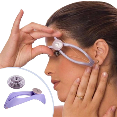 İple Yüz Tüy Alma Aleti Kaş Bıyık Epilasyon Makinesi 10 Yedek İpli Set BX-316457