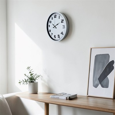 Soft White 36 Cm Sade Duvar Saati