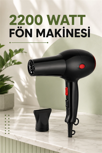 Soğuk ve Sıcak Üfleme Özellikli AC Motorlu Saç Kurutma Makinesi