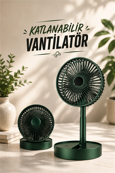Soğutucu Vantilatör Telefon Standlı Mini Fan