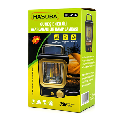 Solar - Güneş Enerjili Usb Şarjlı Nostalji Solar Lamba 1500mah Hs-234 Bx40