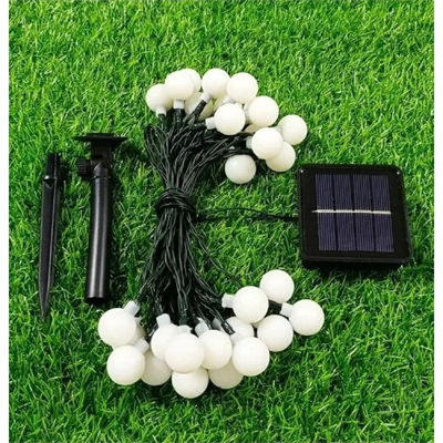 Solar 5m 28 Led Top Gün Işığı Siyah Kablolu